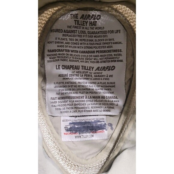 RARE Tilley LTM6 IS 7 1/4 Insect Shield Airflo Sun Hat Hiking With NECK FLAP Tan - Picture 7 of 10